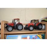 MODEL MASSEY FERGUSON TRACTOR AND A MODEL CASE 210 TRACTOR (2)