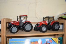 MODEL MASSEY FERGUSON TRACTOR AND A MODEL CASE 210 TRACTOR (2)