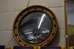 CONVEX PORTHOLE STYLE MIRROR IN GILT FRAME