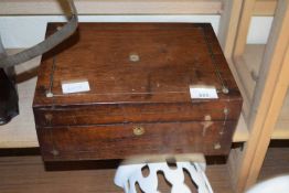 19TH CENTURY MAHOGANY AND MOTHER OF PEARL INLAID BOX (FOR RESTORATION)