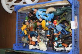 ONE BOX VARIOUS PLASTIC CHILDREN'S TOYS