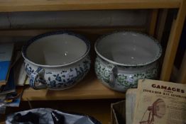 TWO VICTORIAN CHAMBER POTS