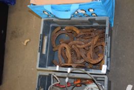 BOX OF HORSE SHOES