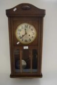 EARLY 20TH CENTURY OAK CASED MANTEL CLOCK