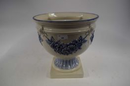 MODERN BLUE AND WHITE JARDINIERE