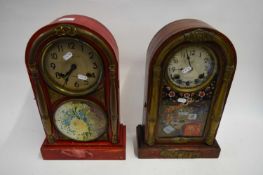 TWO 20TH CENTURY CHINESE MANTEL CLOCKS