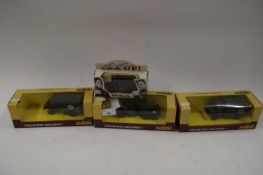 SOLIDO BOXED MILITARY VEHICLES, TOGETHER WITH A FURTHER YMCA VAN (4)