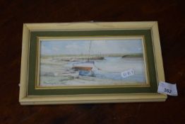 JASON PARTNER, 'A QUIET DAY AT MORSTON, NORFOLK', WATERCOLOUR, F/G, 26CM WIDE