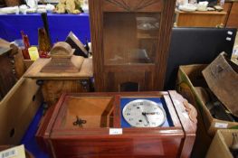 MIXED LOT : THREE WALL CLOCKS AND A MANTEL CLOCK (FOR REPAIR)