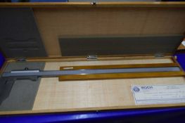 ROCH FRANCE LARGE METAL PRECISION CALIPERS IN FITTED WOODEN CASE