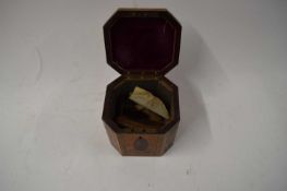 19TH CENTURY OCTAGONAL INLAID TEA CADDY (A/F)