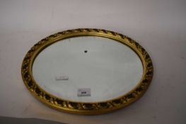 OVAL BEVELLED WALL MIRROR IN GILT FRAME