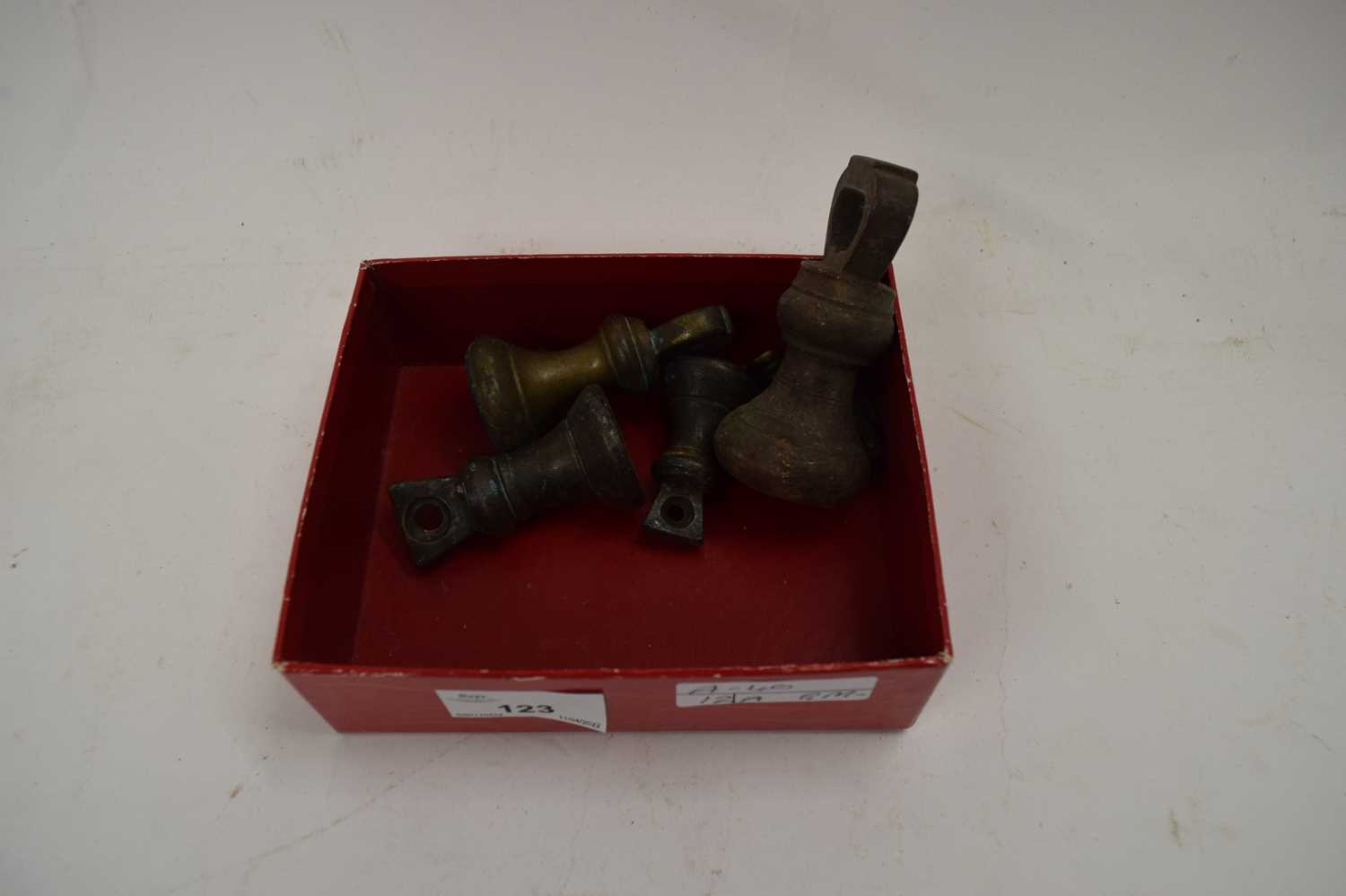 BOX OF BRASS BELL WEIGHTS