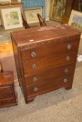 OAK VENEERED FOUR DRAWER CHEST, 77CM WIDE