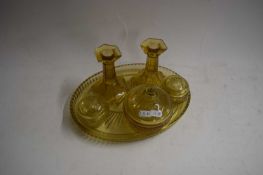 GLASS DRESSING TABLE SET