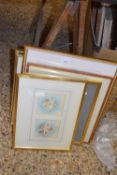 MIXED LOT VARIOUS PICTURES TO INCULDE WATERCOLOUR STUDY OF ORCHIDS PLUS VARIOUS FRAMED PRINTS (5)