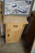 LATE 19TH CENTURY PINE BEDSIDE CABINET, 45CM WIDE