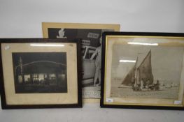 MIXED LOT COMPRISING PHOTOGRAPHIC PRINT NORWICH MOTOR CO, TOGETHER WITH A FURTHER HILLMAN IMP