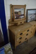 LATE VICTORIAN SATINWOOD THREE DRAWER DRESSING CHEST, 76CM WIDE