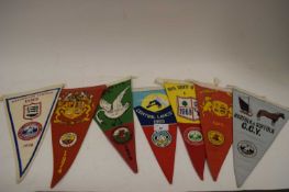 COLLECTION OF CAMPING AND CARAVAN CLUB PENNANT FLAGS