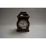 SMALL EARLY 20TH CENTURY MANTEL CLOCK IN JAPANNED FINISH CASE