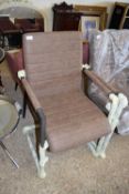 LEATHERETTE FINISH METAL FRAMED CHAIR