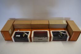 COLLECTION OF MATCHBOX SOUVENIR ASHTRAYS AND BOXES DECORATED WITH CONCORD AND BOEING AIRCRAFT