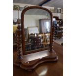 VICTORIAN MAHOGANY FRAMED SWING DRESSING TABLE MIRROR, 79CM HIGH