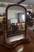 VICTORIAN MAHOGANY FRAMED SWING DRESSING TABLE MIRROR, 79CM HIGH