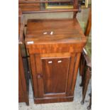 VICTORIAN MAHOGANY BEDSIDE CABINET, 32CM WIDE