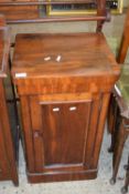 VICTORIAN MAHOGANY BEDSIDE CABINET, 32CM WIDE
