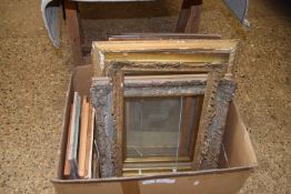 BOX OF VARIOUS GILT AND OTHER PICTURE FRAMES