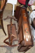 MAHOGANY VENEERED DROP LEAF COFFEE TABLE (FOR RESTORATION)