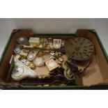 MIXED LOT : VARIOUS MINIATURE MANTEL CLOCKS, HORSE BRASSES, CREAM SKIMMERS ETC