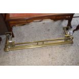 LATE VICTORIAN BRASS FIRE KERB, 130CM WIDE