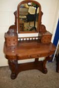 VICTORIAN MAHOGANY DUCHESS TYPE MIRROR BACK DRESSING TABLE, 90CM WIDE