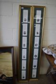 TWO LARGE MONTAGE PICTURES OF WWII AND MILITARY/RAF FIGURES SET IN GILT FRAMES, 160CM HIGH