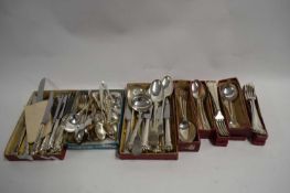 MIXED LOT : VARIOUS PLATED AND STEEL CUTLERY