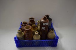 MIXED LOT : GINGER BEER BOTTLES AND OTHER STONEWARE BOTTLES