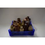 MIXED LOT : GINGER BEER BOTTLES AND OTHER STONEWARE BOTTLES