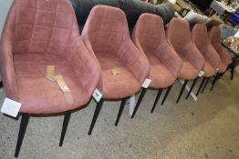 SET OF SIX ALIASKAR UPHOLSTERED DINING CHAIRS