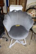 ALVAH TUB CHAIR, SILVER UPHOLSTERY