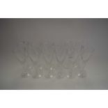 SET OF 12 MODERN CLEAR GLASS WINES