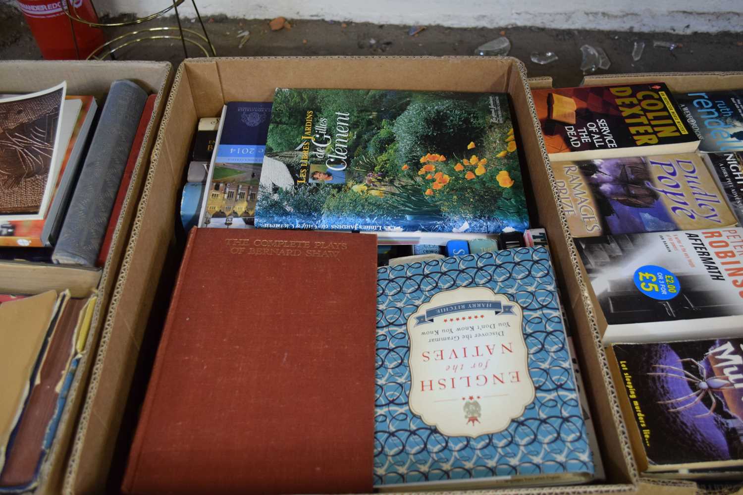 BOX OF MIXED BOOKS - SOME LITERATURE, COMPLETE PLAYS OF BERNARD SHAW ETC