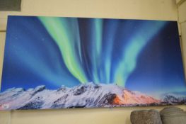 COLOURED PRINT ON CANVAS - NORTHERN LIGHTS