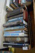 BOX OF MIXED BOOKS - YACHTING AND MARINE INTEREST