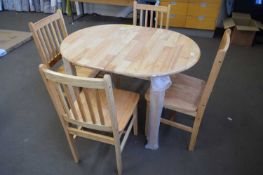 CALLOWAY EXTENDING DINING TABLE AND FOUR CHAIRS