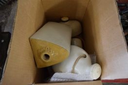 BOX OF STONEWARE HOT WATER BOTTLES