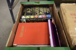 BOX CONTAINING QUANTITY OF BOOKS - GARDENING INTEREST INCLUDING ENCYCLOPAEDIA OF GARDEN PLANTS