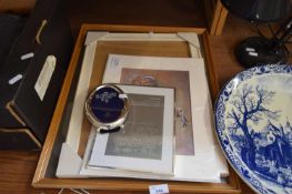 QUANTITY OF PHOTO FRAMES INCLUDING 2 SILVER PLATED, PRINT 'HARE MAGIC' FROM A PASTEL FROM YVONNE